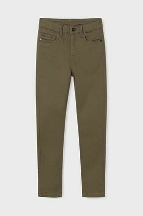 Otroške hlače Mayoral soft zelena barva - zelena. Otroške hlače iz kolekcije Mayoral. Model izdelan iz enobarvne tkanine. Model iz izjemno udobne tkanine z visoko vsebnostjo bombaža.