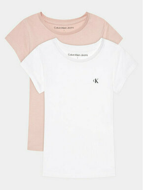 Calvin Klein Jeans Set dveh majic Monogram IG0IG01258 Bela Slim Fit