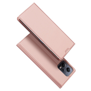 Slomart dux ducis skin pro etui za xiaomi redmi note 12 pro / poco x5 pro 5g cover with flap card wallet stand pink