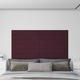 shumee Stenski paneli 12 kosov vijolični 90x15 cm blago 1,62 m²