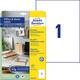 Avery Zweckform univerzalne reciklirane etikete LR3478-10, 210 x 297 mm, naravno bele, A4, za tiskanje
