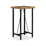 VIDAXL Barska miza iz trdnega predelanega lesa 60x60x107 cm