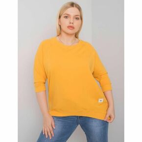 RELEVANCE Ženska bombažna majica plus size NINETTA yellow RV-BL-6872.57P_379165 Univerzalni