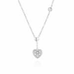 Troli Romantična jeklena ogrlica s kristali VSN028S
