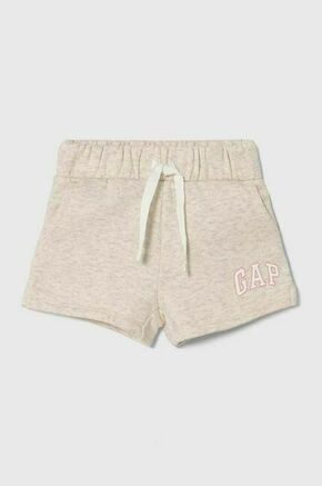 Otroške kratke hlače GAP bež barva - bež. Otroški kratke hlače iz kolekcije GAP. Model izdelan iz rahlo elastičnega materiala