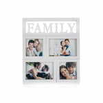 HOME DECOR Fotografski okvir za 4 fotografije FAMILY 28 x 31 x 2,5 cm, komplet 4