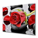 tulup.si Steklena podloga za rezanje Rdeča vrtnica 2x30x52 cm