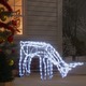 vidaXL Zložljiva figura severni jelen s 144 hladno belimi LED lučkami