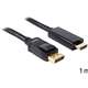 Delock Displayport 1.1 moški/HDMI moški kabel, 1m