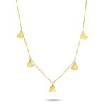 Brilio Nežna ogrlica iz rumenega zlata s srčki NCL062AUY rumeno zlato 585/1000