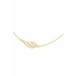 Pozlačena ogrlica Lilou Wing - zlata. Ogrlica iz kolekcije Lilou. Model z okrasnim elementom izdelan iz kovine, prevlečene z 18k zlatom.