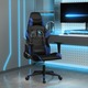 vidaXL Masažni gaming stol črno in modra umetno usnje