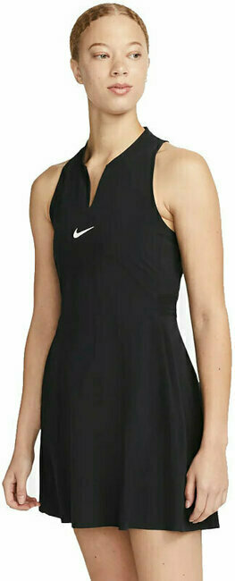 Nike Dri-Fit Advantage Womens Tennis Dress Black/White XS Teniška obleka