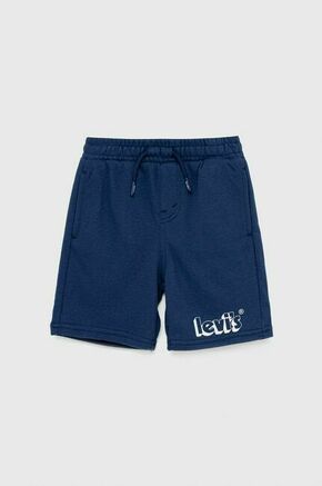 Otroške kratke hlače Levi's mornarsko modra barva - mornarsko modra. Otroški kratke hlače iz kolekcije Levi's. Model izdelan iz pletenine.