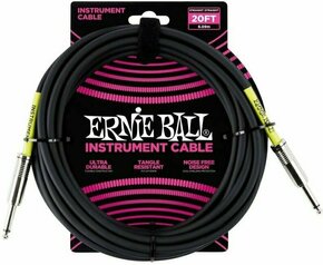 Ernie Ball P06046 Črna 6 m Ravni - Ravni