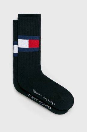 Tommy Hilfiger nogavice - mornarsko modra. Nogavice iz kolekcije Tommy Hilfiger. Model izdelan iz elastičnega materiala. V kompletu je en par.