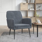 vidaXL Fotelj temno siv 62x79x79 cm žamet