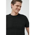 Bombažna kratka majica GAP črna barva - črna. Kratka majica iz kolekcije GAP. Model izdelan iz enobarvne pletenine.