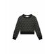Otroški pulover Michael Kors črna barva - črna. Otroške Pulover iz kolekcije Michael Kors. Model izdelan iz vzorčaste pletenine. Izrazita, bleščeča tkanina s kovinsko nitjo.
