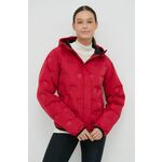 Puhasta športna jakna Rossignol roza barva - roza. Puhasta športna jakna iz kolekcije Rossignol. Podložen model, izdelan iz vodoodpornega materiala.