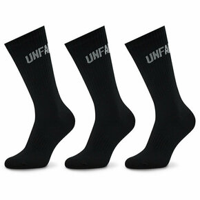 Set 3 parov unisex visokih nogavic Unfair Athletics Curved UNFR22-164 Black