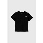 Otroška bombažna kratka majica The North Face RELAXED GRAPHIC TEE 2 črna barva - črna. Otroška lahkotna kratka majica iz kolekcije The North Face. Model izdelan iz pletenine, prijetne na otip. Model iz izjemno udobne bombažne tkanine.