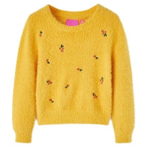 VidaXL Otroški pulover pleten oker 104