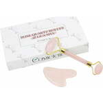 "Cosmeterie Giftset: Rosenquarz Roller + Gua Sha - 1 set"