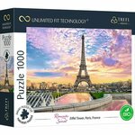 Sestavljanka Trefl Prime 1000 UFT - Romantičen sončni zahod: Eifflov stolp v Parizu, Francija
