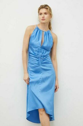 Obleka 2NDDAY - modra. Obleka iz kolekcije 2NDDAY. Model izdelan iz enobarvne tkanine. Model iz izjemno udobne