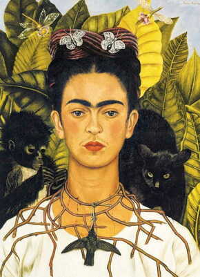 EuroGraphics Sestavljanka Portret Fride Kahlo s trnovo ogrlico 1000 kosov