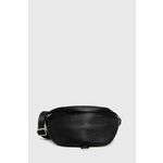 Usnjena opasna torbica Answear Lab črna barva - črna. Srednje velika pasna torbica iz kolekcije Answear Lab. Model na zapenjanje, izdelan iz naravnega usnja. Lahek in udoben model, idealen za vsakodnevno nošenje.
