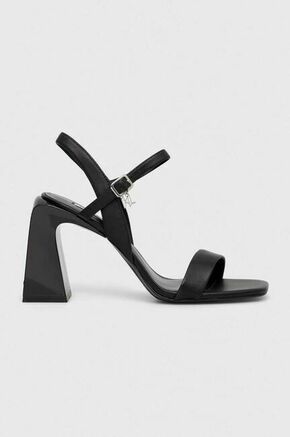 Usnjeni sandali Karl Lagerfeld ASTRA NOVA črna barva
