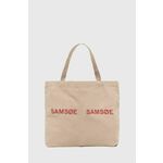 Torbica Samsoe Samsoe FRINKA bež barva, F20300113 - bež. Velika nakupovalna torbica iz kolekcije Samsoe Samsoe. Model brez zapenjanja, izdelan iz tekstilnega materiala.