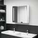 LED kopalniška omarica z ogledalom sijoče bela 62x14x60 cm