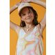 Otroška bombažna bejzbolska kapa Roxy bež barva - bež. Otroška kapa s šiltom vrste baseball iz kolekcije Roxy. Model izdelan iz materiala z nalepko.