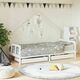 Greatstore Otroški posteljni okvir s predali bel 90x200 cm trdna borovina