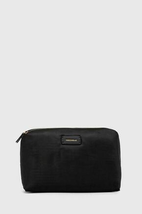 Kozmetična torbica Coccinelle črna barva - črna. Kozmetična torbica iz kolekcije Coccinelle. Model izdelan iz tekstilnega materiala.