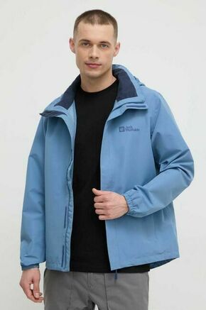 Outdoor jakna Jack Wolfskin Stormy Point turkizna barva - modra. Outdoor jakna iz kolekcije Jack Wolfskin. Nepodložen model