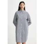Bombažna obleka Marc O'Polo - mornarsko modra. Obleka iz kolekcije Marc O'Polo. Model izdelan iz vzorčaste tkanine. Model iz izjemno udobne bombažne tkanine.