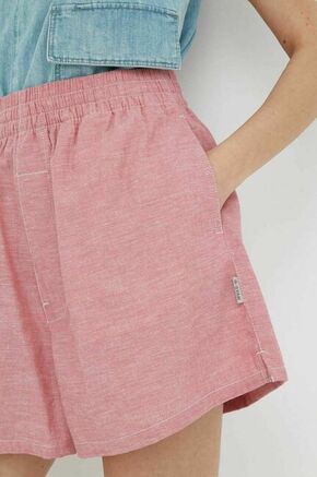 Kratke hlače iz mešanice lana G-Star Raw - roza. Kratke hlače iz kolekcije G-Star Raw