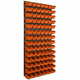 botle Stenska plošča za orodje 58 x 117 cm z 98 kos Škatla viseče Oranžna škatle Sistem za shranjevanje