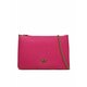 Usnjena torbica Pinko roza barva - roza. Majhna torbica iz kolekcije Pinko. Model na zapenjanje, izdelan iz naravnega usnja.
