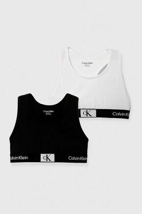 Otroški modrček Calvin Klein Underwear 2-pack črna barva - črna. Otroške nedrček v športnega stilu iz kolekcije Calvin Klein Underwear. Model izdelan iz enobarvnega materiala.