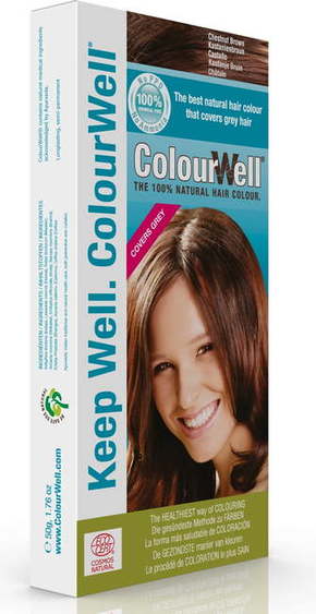 "ColourWell Barva za lasje kostanjevo rjava - 50 g"