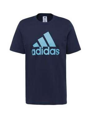 Bombažna kratka majica adidas mornarsko modra barva - mornarsko modra. Kratka majica iz kolekcije adidas. Model izdelan iz pletenine s potiskom.