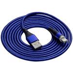Akyga Kabel USB-A/USB-C 18W Magnetni priključek modri 2 m, svetleč