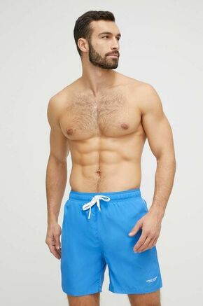 Kopalne kratke hlače Armani Exchange - modra. Kopalne kratke hlače iz kolekcije Armani Exchange. Model izdelan iz enobarvnega materiala.