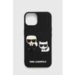 Karl Lagerfeld 3D Karl &amp; Choupette ovitek za iPhone 14, črn (KLHCP14S3DRKCK)