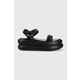 Sandali Liu Jo ARIA 03 ženski, črna barva, SA3081EX08422222 - črna. Sandali iz kolekcije Liu Jo. Model je izdelan iz kombinacije ekološkega usnja in tekstilnega materiala. Model z mehkim, oblikovanim vložkom zagotavlja udobje.